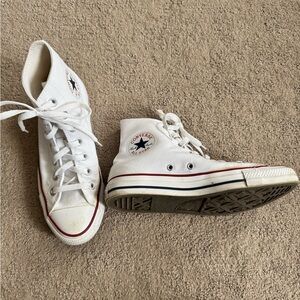 White converse high tops